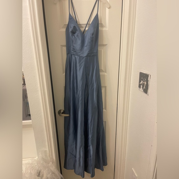 Steel Blue Formal Dress - Picture 1 of 3
